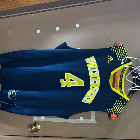 Adidas Michigan Men’s Navy basketball jersey. #4. Size XL - Picture 1 of 4